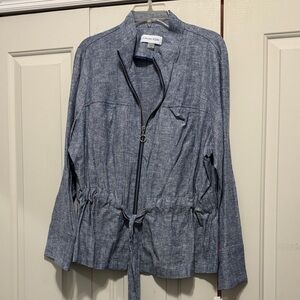 Calvin Klein Women's Denim Blue Utility Jacket